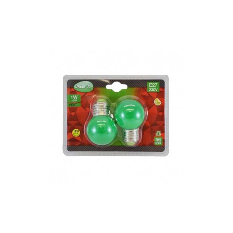 https://design-led.fr/ Ampoule E27 led G45 1w vert pack x2 4,70&nbsp;€ 3,29&nbsp;€ -30% 76201