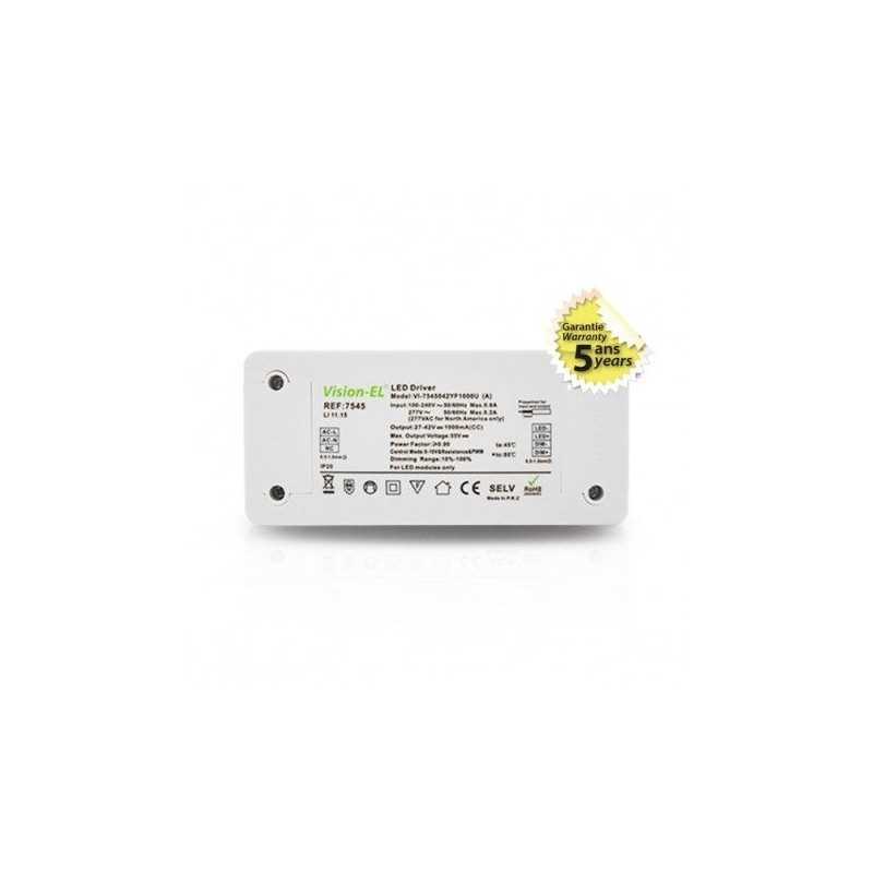 https://design-led.fr/ Driver LED 42W dimmable 0-10V 27-42V DC 1000mA 54,20&nbsp;€ 37,94&nbsp;€ -30% 7545