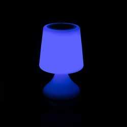 https://design-led.fr/ Lampe à Poser LED Extérieure Portative Uyoga RGBW avec Haut-Parleur Bluetooth et Batterie Rechargeable...