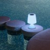https://design-led.fr/ Lampe à Poser LED Extérieure Portative Uyoga RGBW avec Haut-Parleur Bluetooth et Batterie Rechargeable...