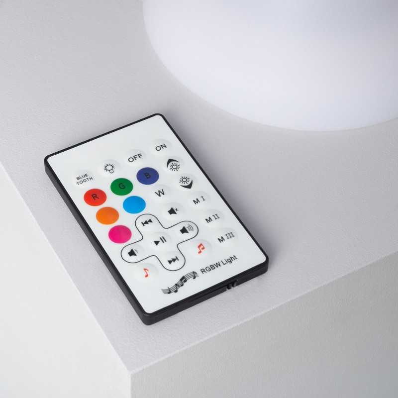 https://design-led.fr/ Lampe à Poser LED Extérieure Portative Uyoga RGBW avec Haut-Parleur Bluetooth et Batterie Rechargeable...