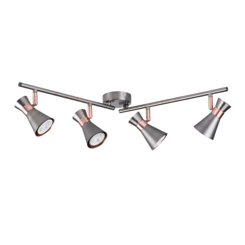 https://design-led.fr/ Luminaire mural et plafonnier MILENO argent / cuivre 4xGU10 61,00&nbsp;€ 61,00&nbsp;€ 29119