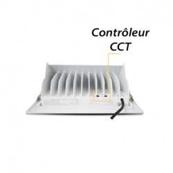 https://design-led.fr/ Spot LED Rectangulaire STELLA Inclinable avec Alimentation Electronique 32/38W CCT GARANTIE 5 ANS 126...