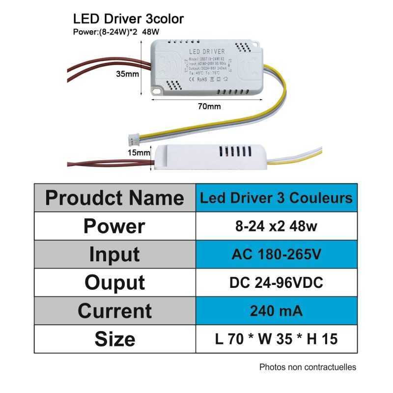 https://design-led.fr/ Driver LED CCT 8-24W * 2 - 240 mA 24-96 VDC 4,90&nbsp;€ 4,90&nbsp;€ A2022