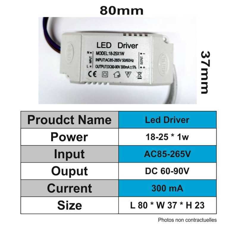 https://design-led.fr/ Driver LED 18-25W * 1w - 300 mA 60-90 VDC 8,70&nbsp;€ 8,70&nbsp;€ A2023