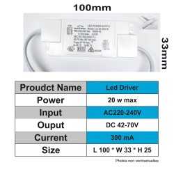 https://design-led.fr/ Driver LED 220-240V Sortie 42-70V DC 300mA 20W 15,60&nbsp;€ 15,60&nbsp;€ P1587
