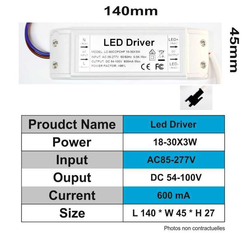 https://design-led.fr/ Driver LED 18-30W x 3w 600mA 54-100VDC 37,40&nbsp;€ 37,40&nbsp;€ C1158