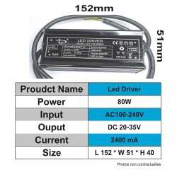 https://design-led.fr/ Driver LED IP67 80W 2400mA 20-35V DC 39,50&nbsp;€ 39,50&nbsp;€ A2005