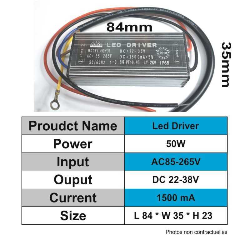 https://design-led.fr/ Driver LED IP67 50W 1500mA 22-38V DC 18,70&nbsp;€ 18,70&nbsp;€ A2002