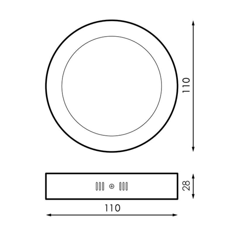https://design-led.fr/ Plafonnier LED Saillie Rond Ø110 6w 4500k 7,60&nbsp;€ 7,60&nbsp;€ LM5290