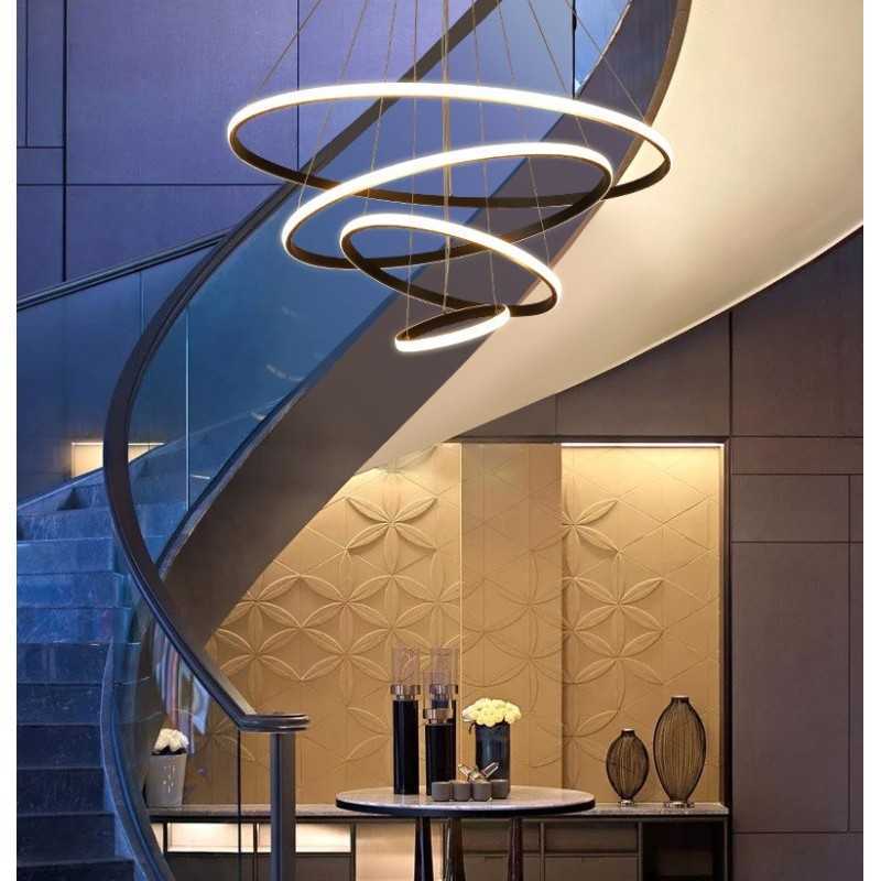 https://design-led.fr/ Lampe Suspendue Tringhs noir 4 anneaux120w CTT dimmable par télécommande 346,32&nbsp;€ 346,32&nbsp;€ A2587