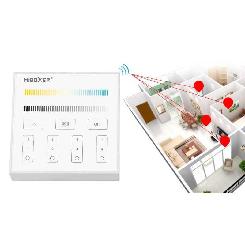https://design-led.fr/ Contrôleur panneau tactile sans fil 2.4G RF 4 zones 25,50&nbsp;€ 25,50&nbsp;€ FUTB2
