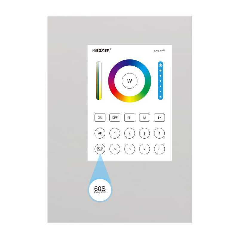 https://design-led.fr/ Contrôleur LED RGB&CCT tactile sans fil 8 zones 47,80&nbsp;€ 47,80&nbsp;€ FUTB8