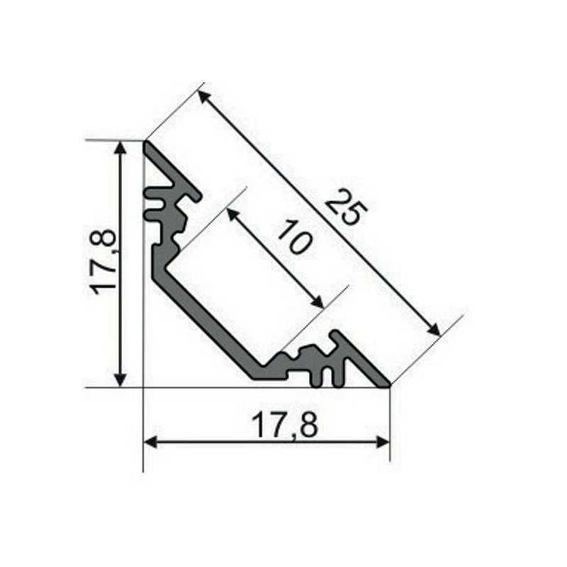 https://design-led.fr/ Profilé aluminium anodisé 2M pour ruban led 45 23,70&nbsp;€ 23,70&nbsp;€ 9803