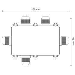 https://design-led.fr/ Boite de dérivation étanche 5 entrées IP68 12,60&nbsp;€ 12,60&nbsp;€ LM2194