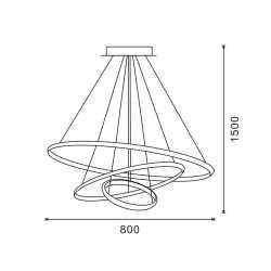 https://design-led.fr/ Lampe Suspendue Tringhs noir 4 anneaux120w CTT dimmable par télécommande 346,32&nbsp;€ 346,32&nbsp;€ A2587