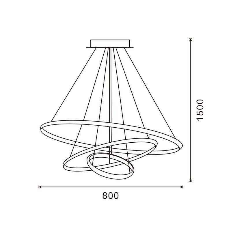 https://design-led.fr/ Lampe Suspendue Tringhs noir 4 anneaux120w CTT dimmable par télécommande 346,32&nbsp;€ 346,32&nbsp;€ A2587
