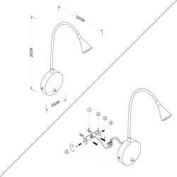 https://design-led.fr/ Lampe Murale LED Métal Koiné 3W avec Interrupteur 3000K 44,50&nbsp;€ 44,50&nbsp;€ C76588
