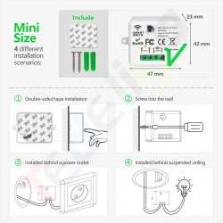https://design-led.fr/ Smart switch sans fil, wi-fi, RF pour télécommande et application Tuya 23,70&nbsp;€ 23,70&nbsp;€ A2592