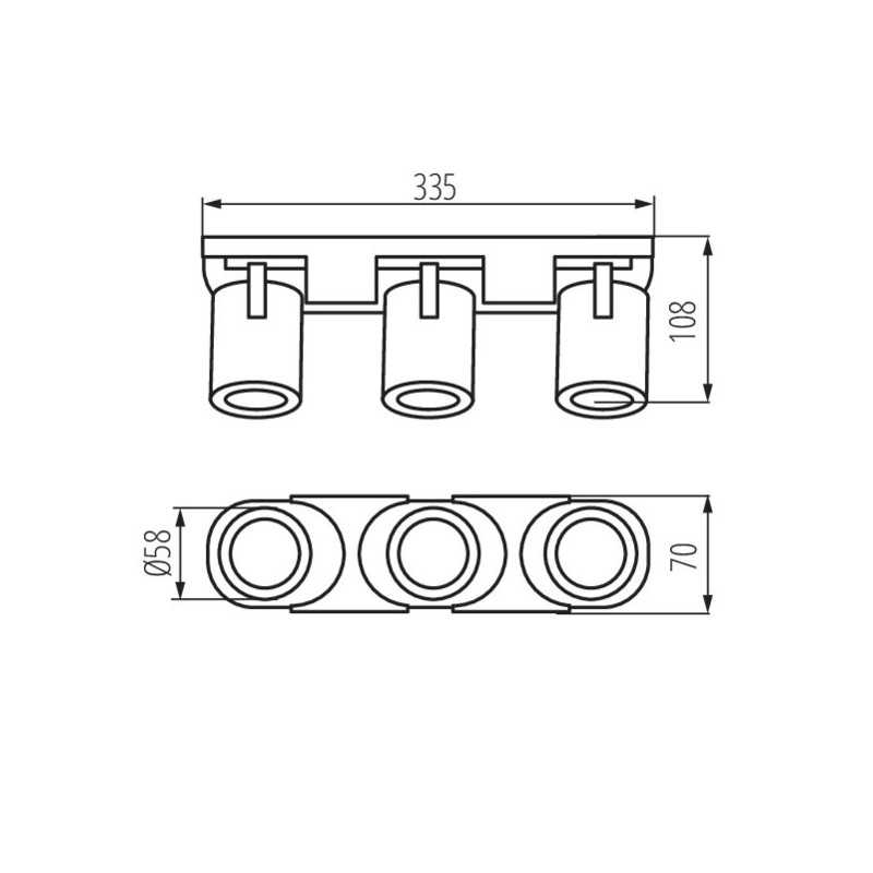 https://design-led.fr/ Luminaire mural ou plafonnier LAURIN 3xGU10 Noir 61,70&nbsp;€ 61,70&nbsp;€ 29125