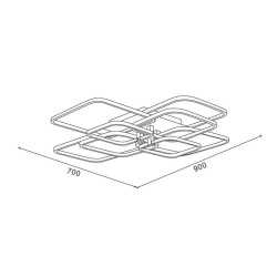 https://design-led.fr/ Lampe de Plafond Led Fare 80w CCT blanc dimmable par télécommande 198,50&nbsp;€ 198,50&nbsp;€ LM8122