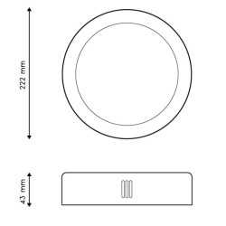https://design-led.fr/ Plafonnier LED Saillie Rond Sensor Ø 222 18w 4500k 31,50&nbsp;€ 31,50&nbsp;€ LM5572