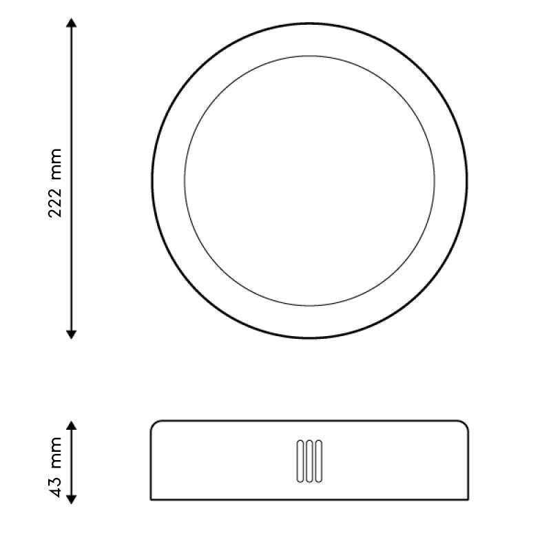 https://design-led.fr/ Plafonnier LED Saillie Rond Sensor Ø 222 18w 4500k 31,50&nbsp;€ 31,50&nbsp;€ LM5572