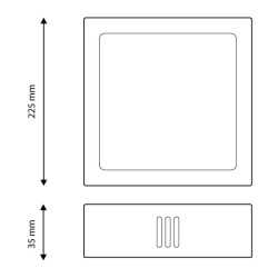 https://design-led.fr/ Plafonnier Led Carré Série Slim Nickel 20W Cct 25,20&nbsp;€ 25,20&nbsp;€ LM5544