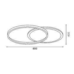 https://design-led.fr/ Plafonnier Led Rings 37w CCT Ocre dimmable par télécommande 110,70&nbsp;€ 110,70&nbsp;€ LM8121