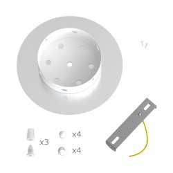 https://design-led.fr/ Kit rosace Rose-One rond de 200 mm de diamètre, avec 3 trous et 4 trous latéraux noir mat 30,90&nbsp;€ 30...