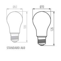 https://design-led.fr/ Ampoule LED XLED A70 E27 Bulb Filament 18W 4000k 8,80&nbsp;€ 8,80&nbsp;€ 29649