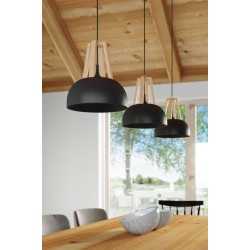 https://design-led.fr/ Lampe pendante CASCO noir/bois naturel E27 73,80&nbsp;€ 73,80&nbsp;€ SL.0390