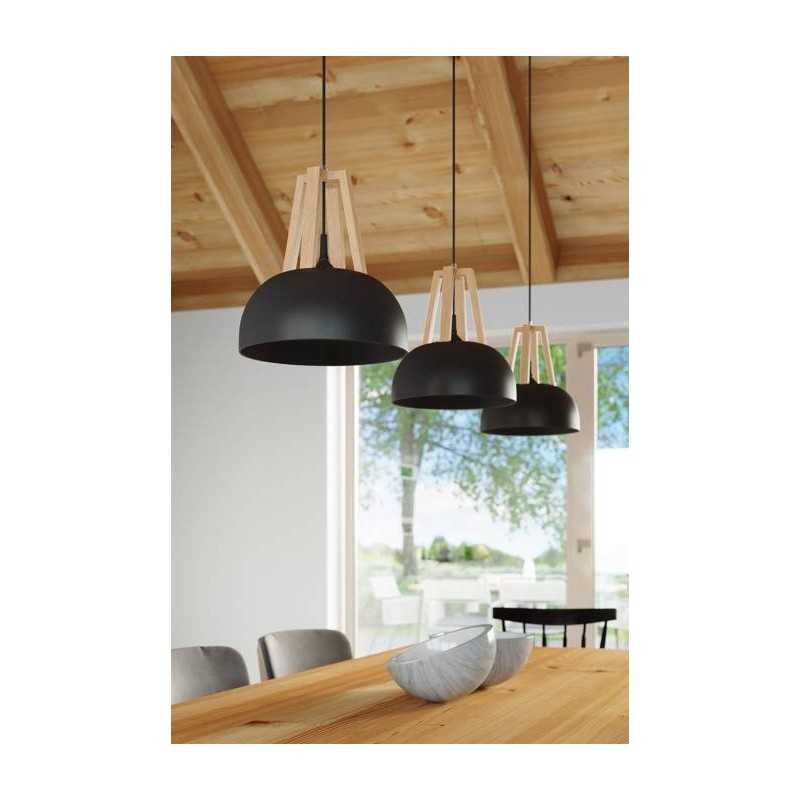 https://design-led.fr/ Lampe pendante CASCO noir/bois naturel E27 73,80&nbsp;€ 73,80&nbsp;€ SL.0390