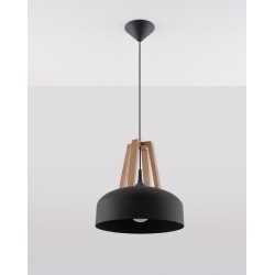 https://design-led.fr/ Lampe pendante CASCO noir/bois naturel E27 73,80&nbsp;€ 73,80&nbsp;€ SL.0390