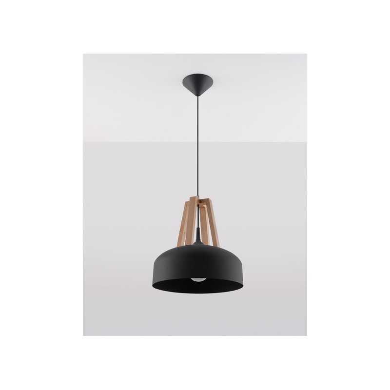 https://design-led.fr/ Lampe pendante CASCO noir/bois naturel E27 73,80&nbsp;€ 73,80&nbsp;€ SL.0390