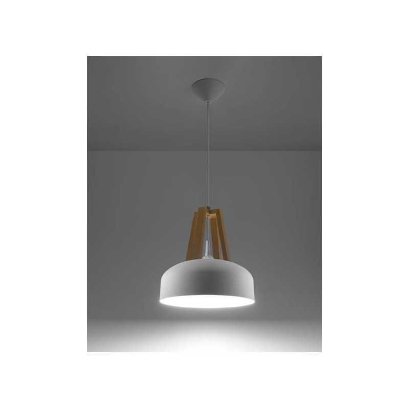 https://design-led.fr/ Lampe pendante CASCO blanc/bois naturel E27 73,80&nbsp;€ 73,80&nbsp;€ SL.0388