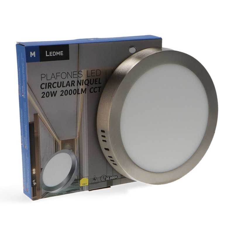 https://design-led.fr/ Plafonnier Led Circulaire Série Slim Nickel 20W Cct 22,40&nbsp;€ 22,40&nbsp;€ LM5543