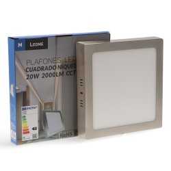 https://design-led.fr/ Plafonnier Led Carré Série Slim Nickel 20W Cct 25,20&nbsp;€ 25,20&nbsp;€ LM5544