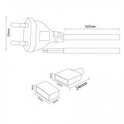 https://design-led.fr/ Câble Adaptateur de Ruban Led 220 Vac Ruzok / Brescia 6,80&nbsp;€ 6,80&nbsp;€ LM2359A