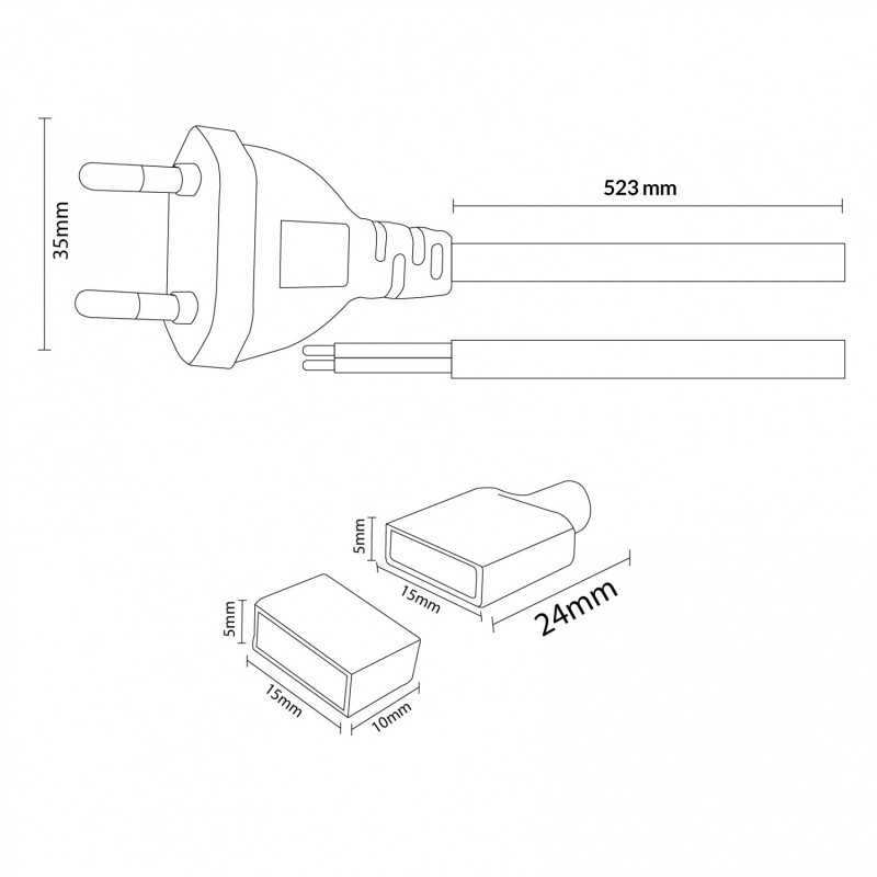 https://design-led.fr/ Câble Adaptateur de Ruban Led 220 Vac Ruzok / Brescia 6,80&nbsp;€ 6,80&nbsp;€ LM2359A