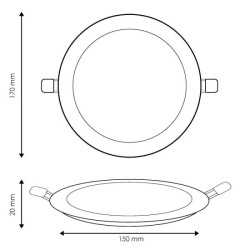 https://design-led.fr/ Dalle LED Ronde Extra-Plate 12W Nickel CCT Ø 170 mm 11,90&nbsp;€ 11,90&nbsp;€ LM5507