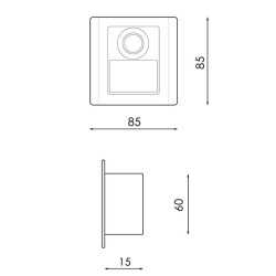 https://design-led.fr/ Balise Led Encastrable Avec Capteur Pir Nomis Square 1.2 W 4500K 12,80&nbsp;€ 12,80&nbsp;€ LM9001