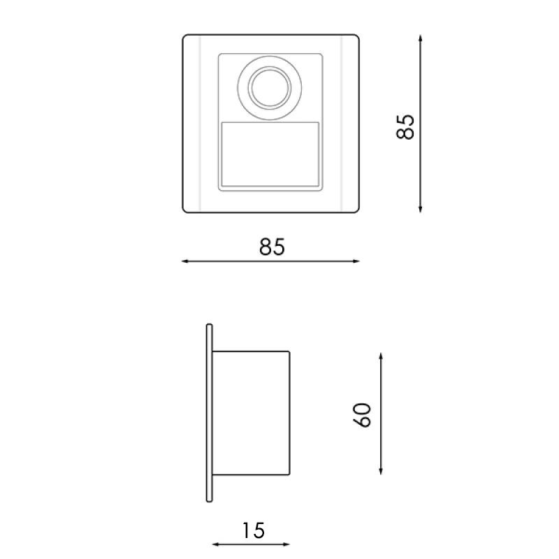 https://design-led.fr/ Balise Led Encastrable Avec Capteur Pir Nomis Square 1.2 W 4500K 12,80&nbsp;€ 12,80&nbsp;€ LM9001