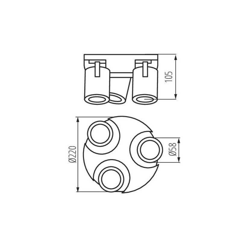 https://design-led.fr/ Luminaire mural ou plafonnier LAURIN 3xGU10 Noir 65,30&nbsp;€ 65,30&nbsp;€ 29127