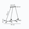 https://design-led.fr/ Josefine Suspension Noir mat 7xE27 149,90&nbsp;€ 149,90&nbsp;€ 2010303003
