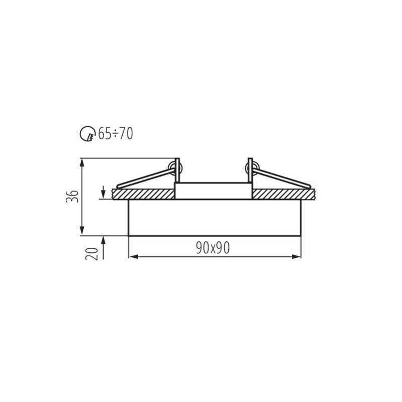 https://design-led.fr/ Support plafond MORTA-B 90x90 mm verre noir 9,80&nbsp;€ 9,80&nbsp;€ 22110
