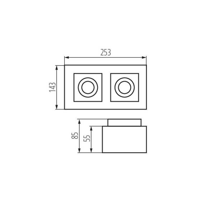https://design-led.fr/ Plafonnier pour éclairage d'accentuation STOBI Blanc 2xGU10 73,60&nbsp;€ 73,60&nbsp;€ 26833