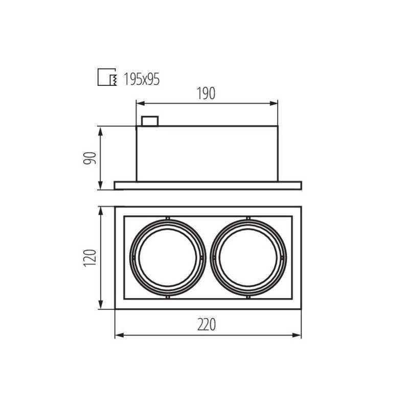 https://design-led.fr/ Support plafond MERIL120 x 220 mm 2xGu10 blanc 24,50&nbsp;€ 24,50&nbsp;€ 26481