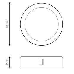 https://design-led.fr/ Plafonnier LED Saillie Rond Ø288 25w 4500k 18,60&nbsp;€ 18,60&nbsp;€ LM5247