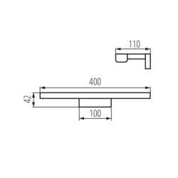 https://design-led.fr/ Luminaire mural LED ASTEN chrome 8w 40cm 4000K 30,20&nbsp;€ 30,20&nbsp;€ 26680